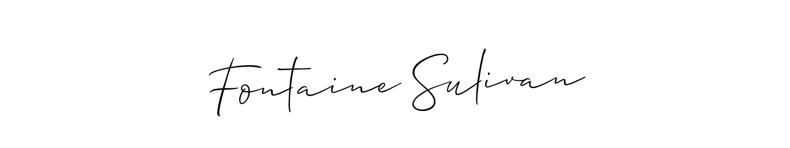Make a beautiful signature design for name Fontaine Sulivan. With this signature (Allison_Script) style, you can create a handwritten signature for free. Fontaine Sulivan signature style 2 images and pictures png