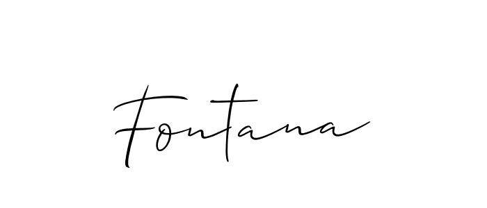 Make a beautiful signature design for name Fontana. With this signature (Allison_Script) style, you can create a handwritten signature for free. Fontana signature style 2 images and pictures png