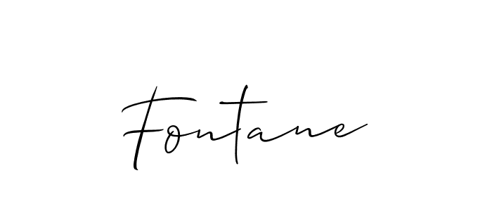 Use a signature maker to create a handwritten signature online. With this signature software, you can design (Allison_Script) your own signature for name Fontane. Fontane signature style 2 images and pictures png