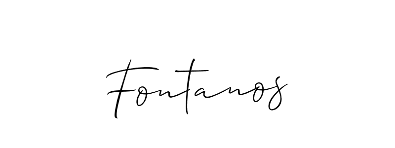 How to make Fontanos signature? Allison_Script is a professional autograph style. Create handwritten signature for Fontanos name. Fontanos signature style 2 images and pictures png
