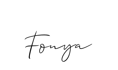 Create a beautiful signature design for name Fonya. With this signature (Allison_Script) fonts, you can make a handwritten signature for free. Fonya signature style 2 images and pictures png