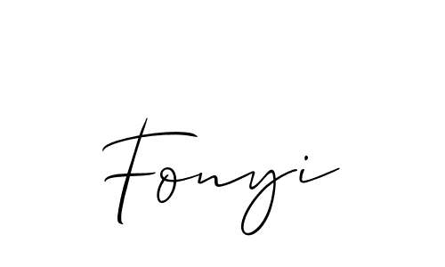 Allison_Script is a professional signature style that is perfect for those who want to add a touch of class to their signature. It is also a great choice for those who want to make their signature more unique. Get Fonyi name to fancy signature for free. Fonyi signature style 2 images and pictures png