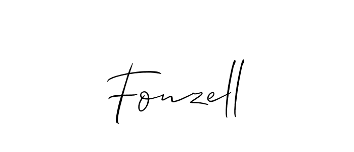 Make a short Fonzell signature style. Manage your documents anywhere anytime using Allison_Script. Create and add eSignatures, submit forms, share and send files easily. Fonzell signature style 2 images and pictures png