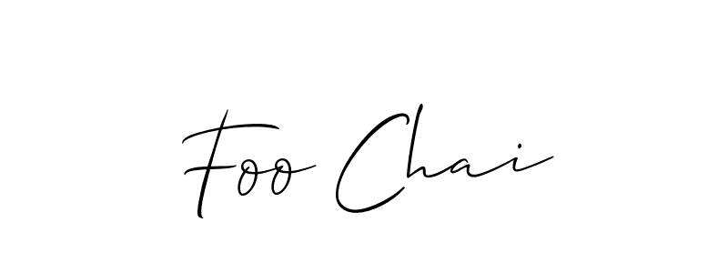Foo Chai stylish signature style. Best Handwritten Sign (Allison_Script) for my name. Handwritten Signature Collection Ideas for my name Foo Chai. Foo Chai signature style 2 images and pictures png