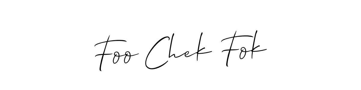 Create a beautiful signature design for name Foo Chek Fok. With this signature (Allison_Script) fonts, you can make a handwritten signature for free. Foo Chek Fok signature style 2 images and pictures png