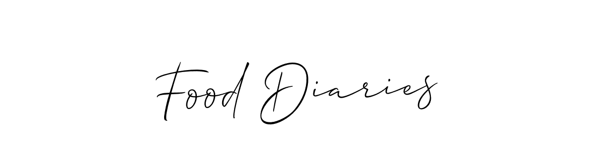 How to Draw Food Diaries signature style? Allison_Script is a latest design signature styles for name Food Diaries. Food Diaries signature style 2 images and pictures png