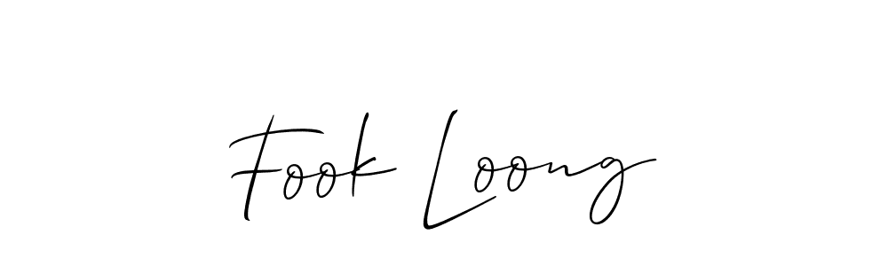 Create a beautiful signature design for name Fook Loong. With this signature (Allison_Script) fonts, you can make a handwritten signature for free. Fook Loong signature style 2 images and pictures png