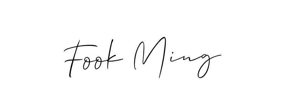 How to Draw Fook Ming signature style? Allison_Script is a latest design signature styles for name Fook Ming. Fook Ming signature style 2 images and pictures png