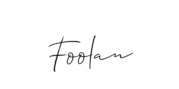 Also we have Foolan name is the best signature style. Create professional handwritten signature collection using Allison_Script autograph style. Foolan signature style 2 images and pictures png