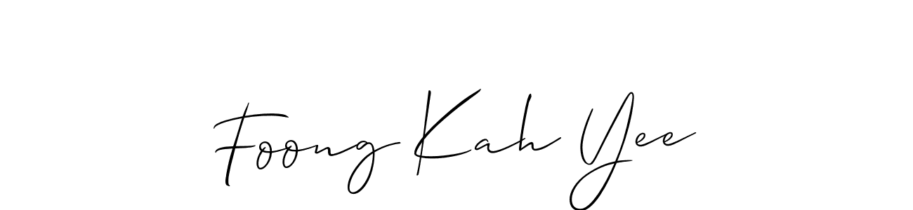 Make a beautiful signature design for name Foong Kah Yee. With this signature (Allison_Script) style, you can create a handwritten signature for free. Foong Kah Yee signature style 2 images and pictures png