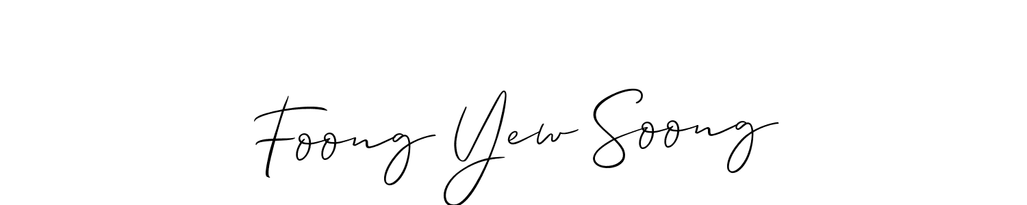How to Draw Foong Yew Soong signature style? Allison_Script is a latest design signature styles for name Foong Yew Soong. Foong Yew Soong signature style 2 images and pictures png
