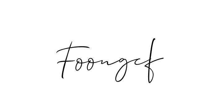 Design your own signature with our free online signature maker. With this signature software, you can create a handwritten (Allison_Script) signature for name Foongcf. Foongcf signature style 2 images and pictures png