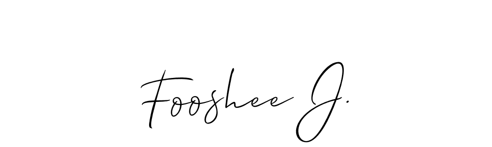 Also we have Fooshee J. name is the best signature style. Create professional handwritten signature collection using Allison_Script autograph style. Fooshee J. signature style 2 images and pictures png