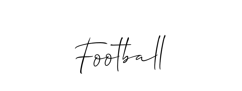 Use a signature maker to create a handwritten signature online. With this signature software, you can design (Allison_Script) your own signature for name Football. Football signature style 2 images and pictures png