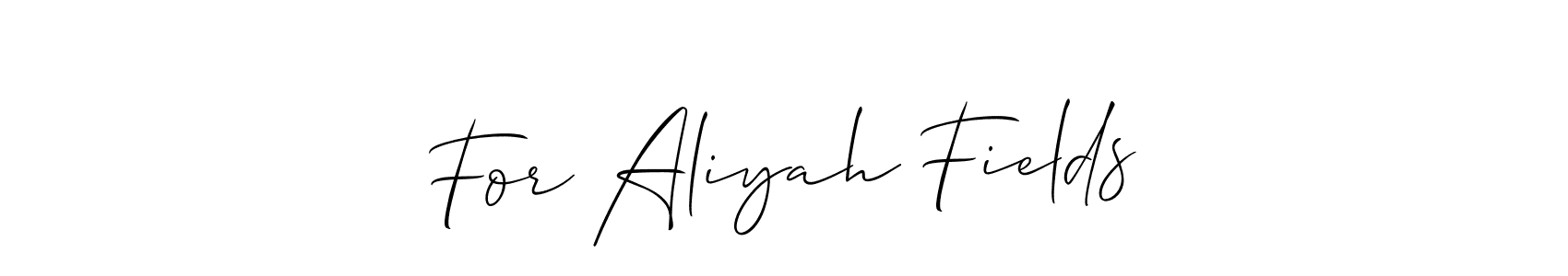 Design your own signature with our free online signature maker. With this signature software, you can create a handwritten (Allison_Script) signature for name For Aliyah Fields. For Aliyah Fields signature style 2 images and pictures png