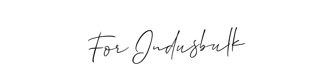 How to make For Indusbulk signature? Allison_Script is a professional autograph style. Create handwritten signature for For Indusbulk name. For Indusbulk signature style 2 images and pictures png