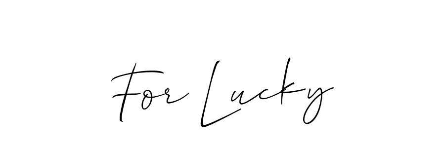Here are the top 10 professional signature styles for the name For Lucky. These are the best autograph styles you can use for your name. For Lucky signature style 2 images and pictures png