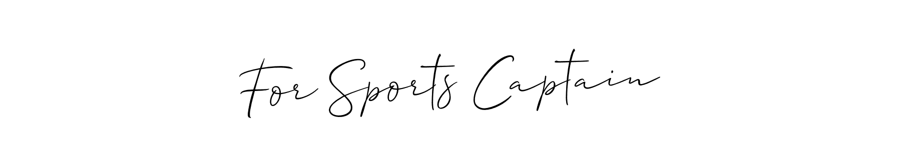 How to Draw For Sports Captain signature style? Allison_Script is a latest design signature styles for name For Sports Captain. For Sports Captain signature style 2 images and pictures png