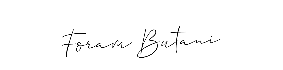 Foram Butani stylish signature style. Best Handwritten Sign (Allison_Script) for my name. Handwritten Signature Collection Ideas for my name Foram Butani. Foram Butani signature style 2 images and pictures png