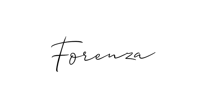 Use a signature maker to create a handwritten signature online. With this signature software, you can design (Allison_Script) your own signature for name Forenza. Forenza signature style 2 images and pictures png
