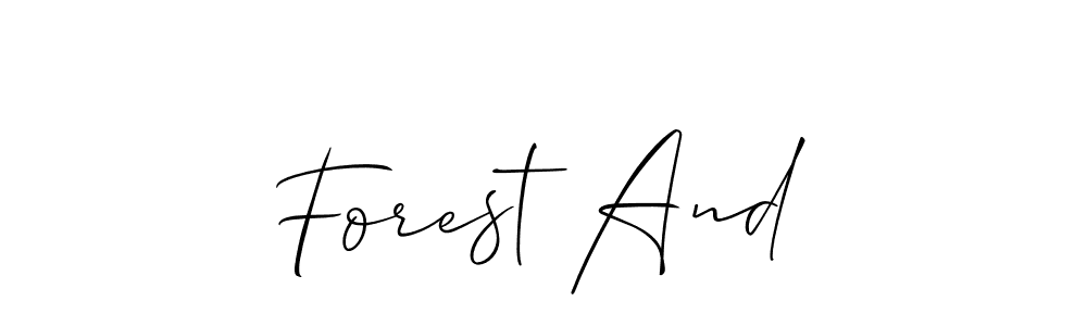 if you are searching for the best signature style for your name Forest And. so please give up your signature search. here we have designed multiple signature styles  using Allison_Script. Forest And signature style 2 images and pictures png