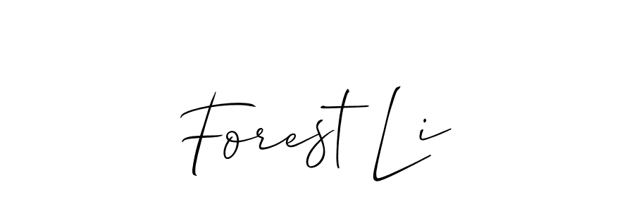 Design your own signature with our free online signature maker. With this signature software, you can create a handwritten (Allison_Script) signature for name Forest Li. Forest Li signature style 2 images and pictures png