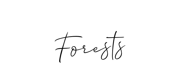 The best way (Allison_Script) to make a short signature is to pick only two or three words in your name. The name Forests include a total of six letters. For converting this name. Forests signature style 2 images and pictures png