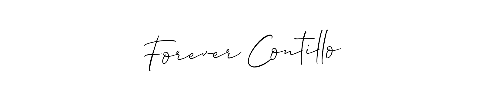 if you are searching for the best signature style for your name Forever Contillo. so please give up your signature search. here we have designed multiple signature styles  using Allison_Script. Forever Contillo signature style 2 images and pictures png