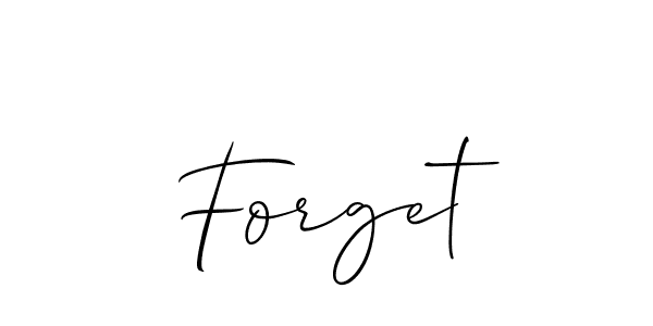 Allison_Script is a professional signature style that is perfect for those who want to add a touch of class to their signature. It is also a great choice for those who want to make their signature more unique. Get Forget name to fancy signature for free. Forget signature style 2 images and pictures png