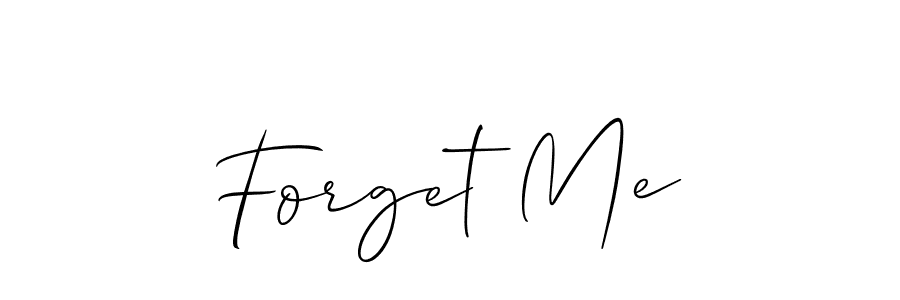 Make a beautiful signature design for name Forget Me. With this signature (Allison_Script) style, you can create a handwritten signature for free. Forget Me signature style 2 images and pictures png