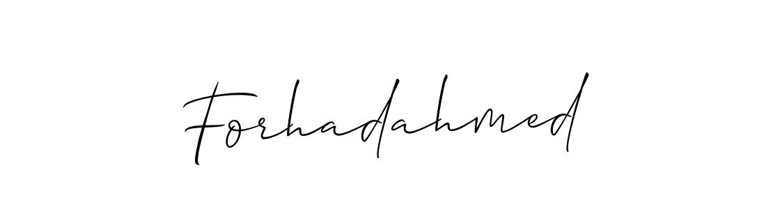Make a beautiful signature design for name Forhadahmed. With this signature (Allison_Script) style, you can create a handwritten signature for free. Forhadahmed signature style 2 images and pictures png
