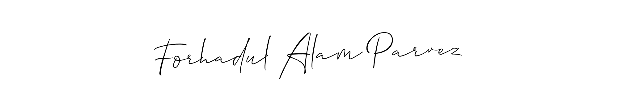 Use a signature maker to create a handwritten signature online. With this signature software, you can design (Allison_Script) your own signature for name Forhadul Alam Parvez. Forhadul Alam Parvez signature style 2 images and pictures png