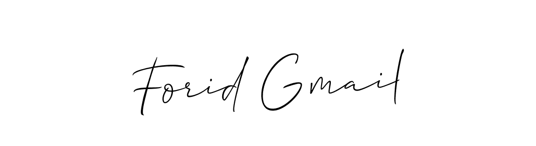 Similarly Allison_Script is the best handwritten signature design. Signature creator online .You can use it as an online autograph creator for name Forid Gmail. Forid Gmail signature style 2 images and pictures png