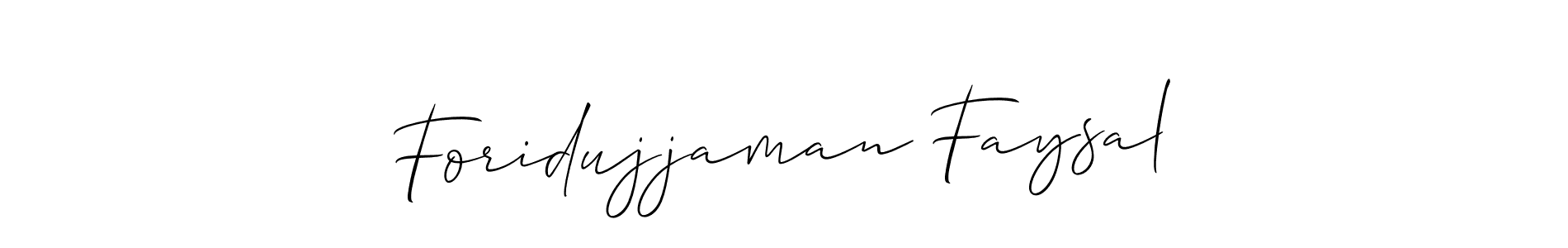 It looks lik you need a new signature style for name Foridujjaman Faysal. Design unique handwritten (Allison_Script) signature with our free signature maker in just a few clicks. Foridujjaman Faysal signature style 2 images and pictures png