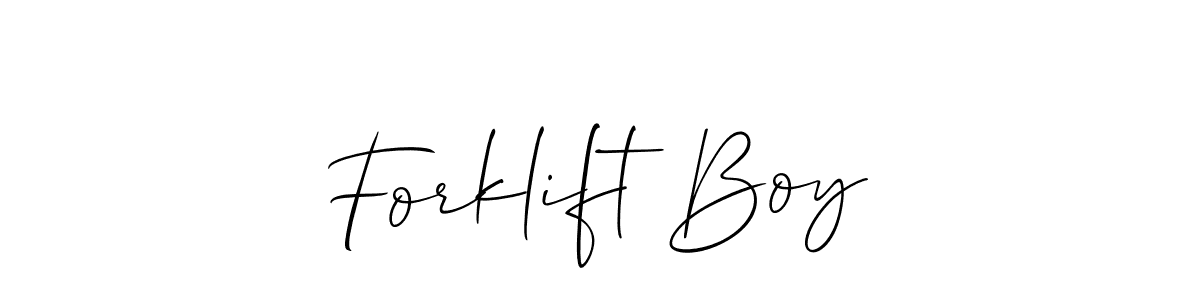 The best way (Allison_Script) to make a short signature is to pick only two or three words in your name. The name Forklift Boy include a total of six letters. For converting this name. Forklift Boy signature style 2 images and pictures png