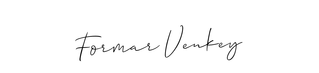 if you are searching for the best signature style for your name Formar Venkey. so please give up your signature search. here we have designed multiple signature styles  using Allison_Script. Formar Venkey signature style 2 images and pictures png