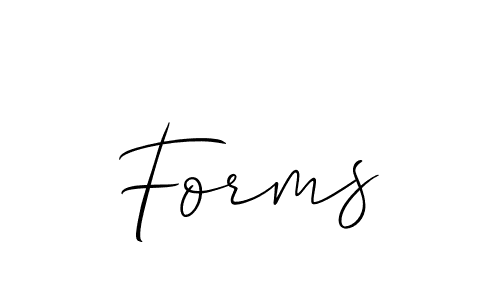 How to make Forms name signature. Use Allison_Script style for creating short signs online. This is the latest handwritten sign. Forms signature style 2 images and pictures png