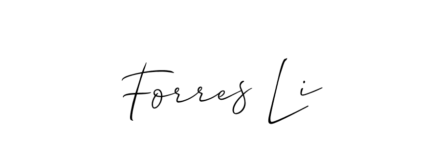 Create a beautiful signature design for name Forres Li. With this signature (Allison_Script) fonts, you can make a handwritten signature for free. Forres Li signature style 2 images and pictures png