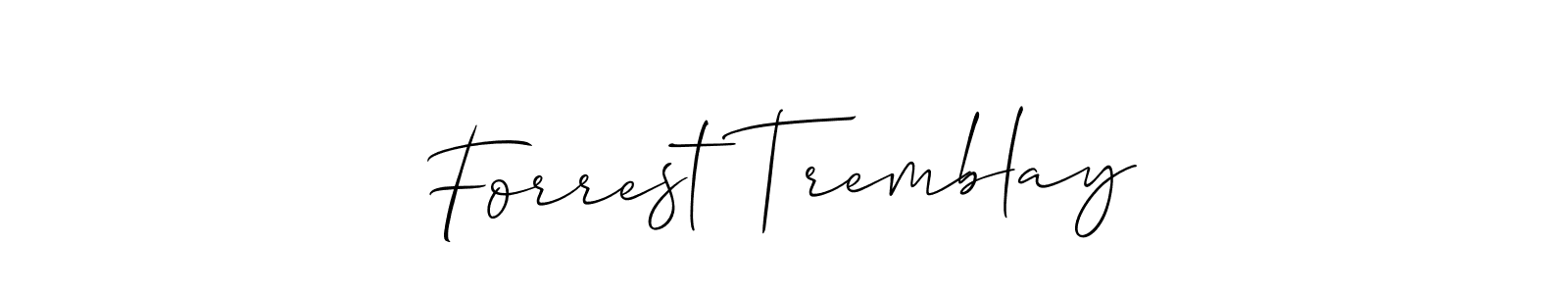 Forrest Tremblay stylish signature style. Best Handwritten Sign (Allison_Script) for my name. Handwritten Signature Collection Ideas for my name Forrest Tremblay. Forrest Tremblay signature style 2 images and pictures png