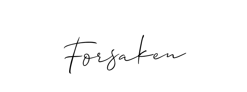 Create a beautiful signature design for name Forsaken. With this signature (Allison_Script) fonts, you can make a handwritten signature for free. Forsaken signature style 2 images and pictures png