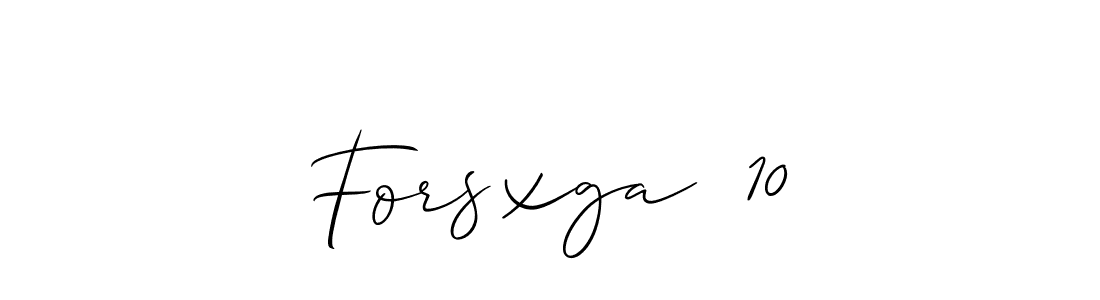 How to make Forsxga  10 name signature. Use Allison_Script style for creating short signs online. This is the latest handwritten sign. Forsxga  10 signature style 2 images and pictures png