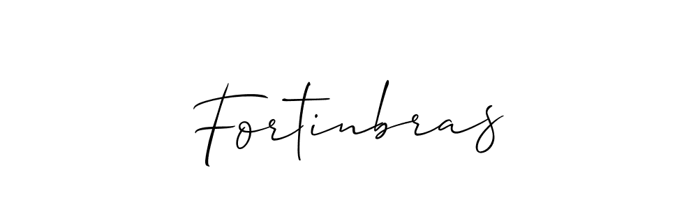 Make a beautiful signature design for name Fortinbras. With this signature (Allison_Script) style, you can create a handwritten signature for free. Fortinbras signature style 2 images and pictures png
