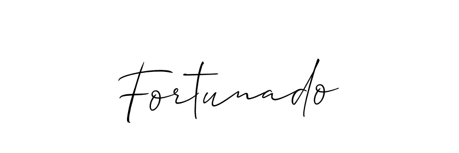 How to make Fortunado name signature. Use Allison_Script style for creating short signs online. This is the latest handwritten sign. Fortunado signature style 2 images and pictures png