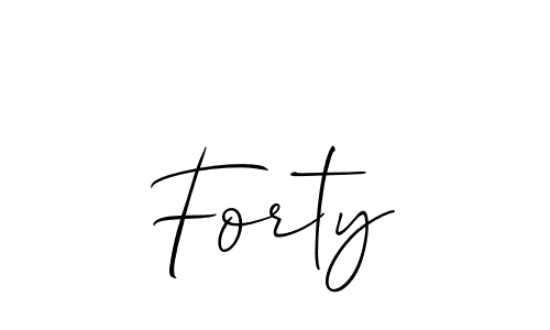 How to make Forty name signature. Use Allison_Script style for creating short signs online. This is the latest handwritten sign. Forty signature style 2 images and pictures png