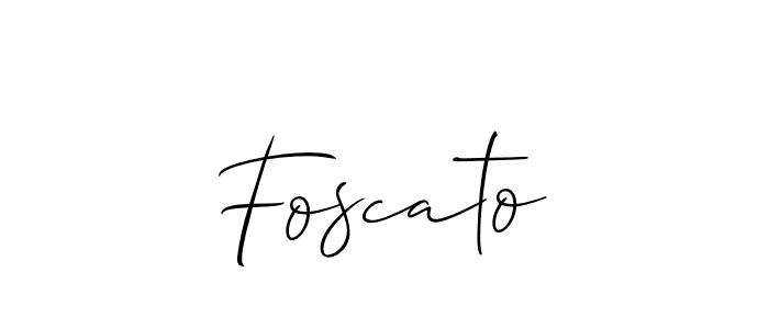 How to make Foscato name signature. Use Allison_Script style for creating short signs online. This is the latest handwritten sign. Foscato signature style 2 images and pictures png