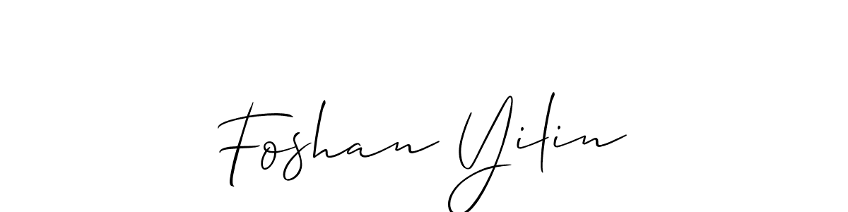 Foshan Yilin stylish signature style. Best Handwritten Sign (Allison_Script) for my name. Handwritten Signature Collection Ideas for my name Foshan Yilin. Foshan Yilin signature style 2 images and pictures png