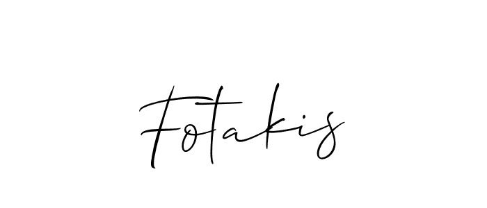 It looks lik you need a new signature style for name Fotakis. Design unique handwritten (Allison_Script) signature with our free signature maker in just a few clicks. Fotakis signature style 2 images and pictures png