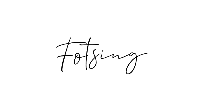 Fotsing stylish signature style. Best Handwritten Sign (Allison_Script) for my name. Handwritten Signature Collection Ideas for my name Fotsing. Fotsing signature style 2 images and pictures png