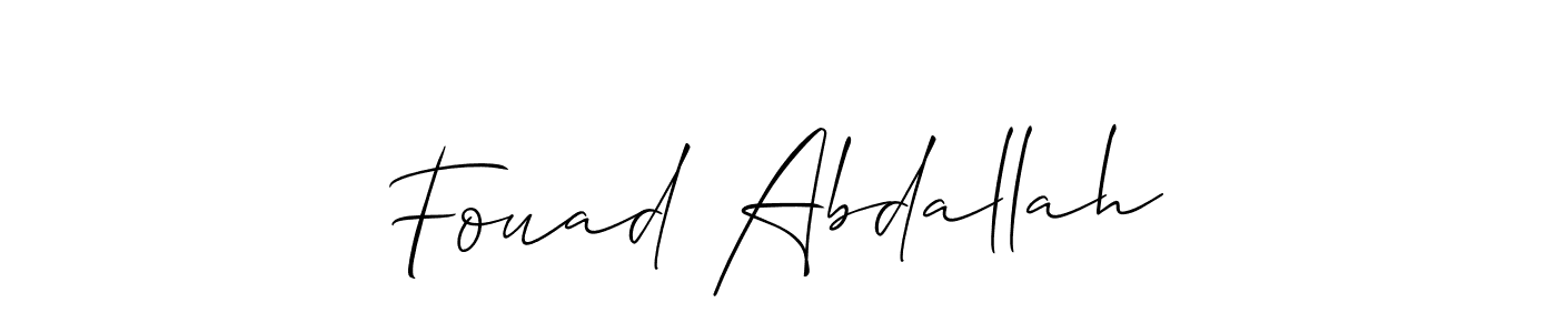 Make a short Fouad Abdallah signature style. Manage your documents anywhere anytime using Allison_Script. Create and add eSignatures, submit forms, share and send files easily. Fouad Abdallah signature style 2 images and pictures png