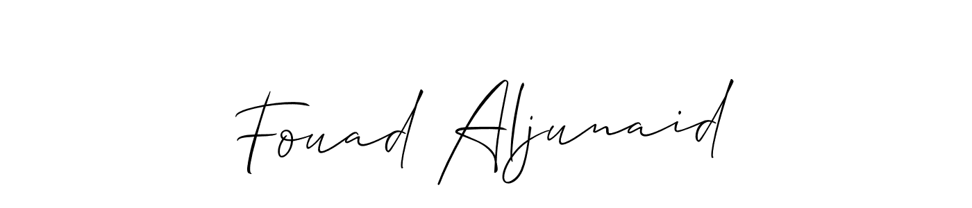 Make a beautiful signature design for name Fouad Aljunaid. With this signature (Allison_Script) style, you can create a handwritten signature for free. Fouad Aljunaid signature style 2 images and pictures png